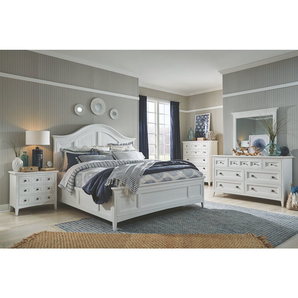 Heron Cove Chalk White And Dovetail Grey Drawer Chest. Picture 4