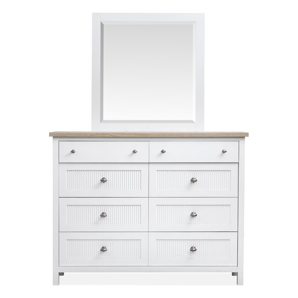 Windmill Harbour White Whisp And Sand Chesser With Portrait Mirror. Picture 2