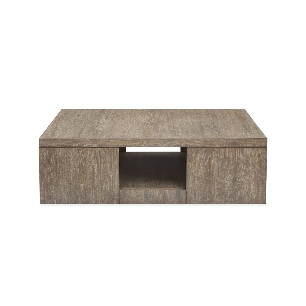 Conway Spiced Brown Square Cocktail Table With Casters. Picture 4