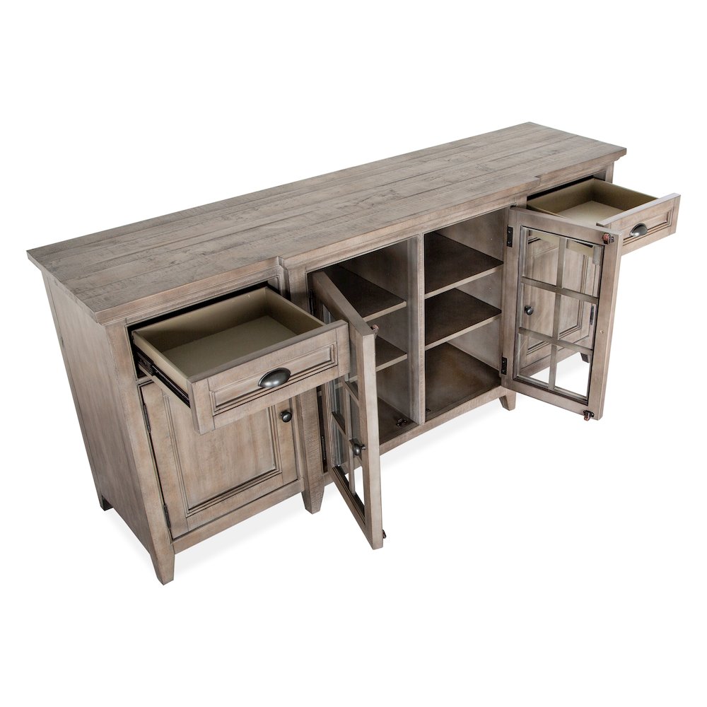 Paxton Place Dovetail Grey 70" Console. Picture 5