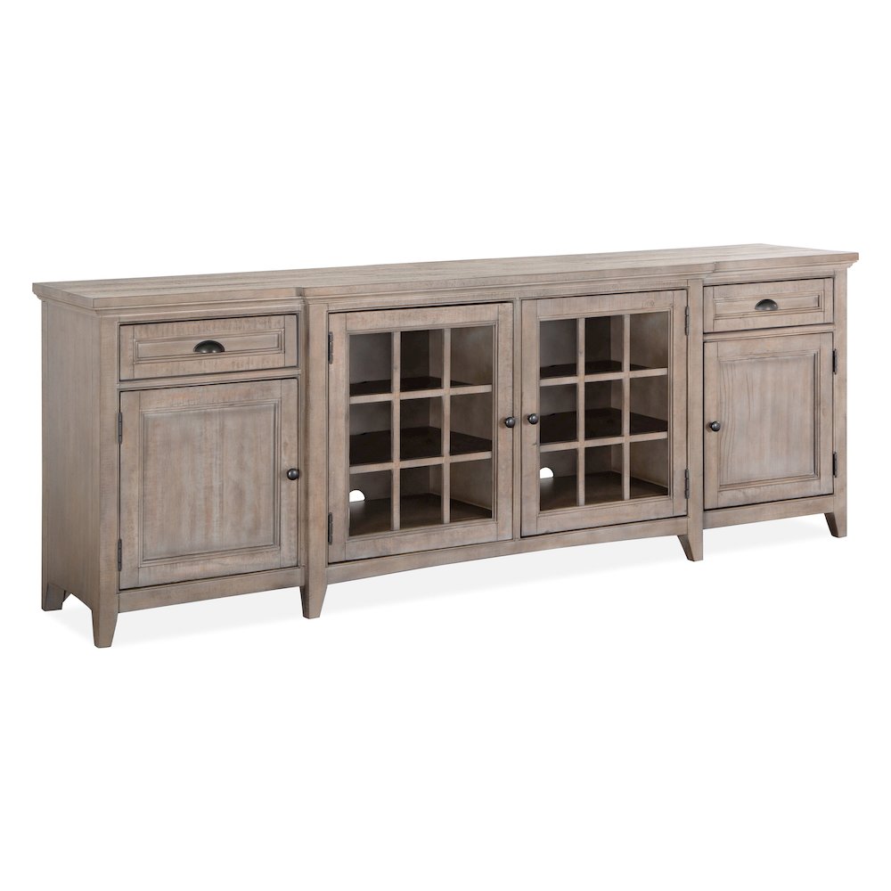 Paxton Place Dovetail Grey 90" Console. Picture 1