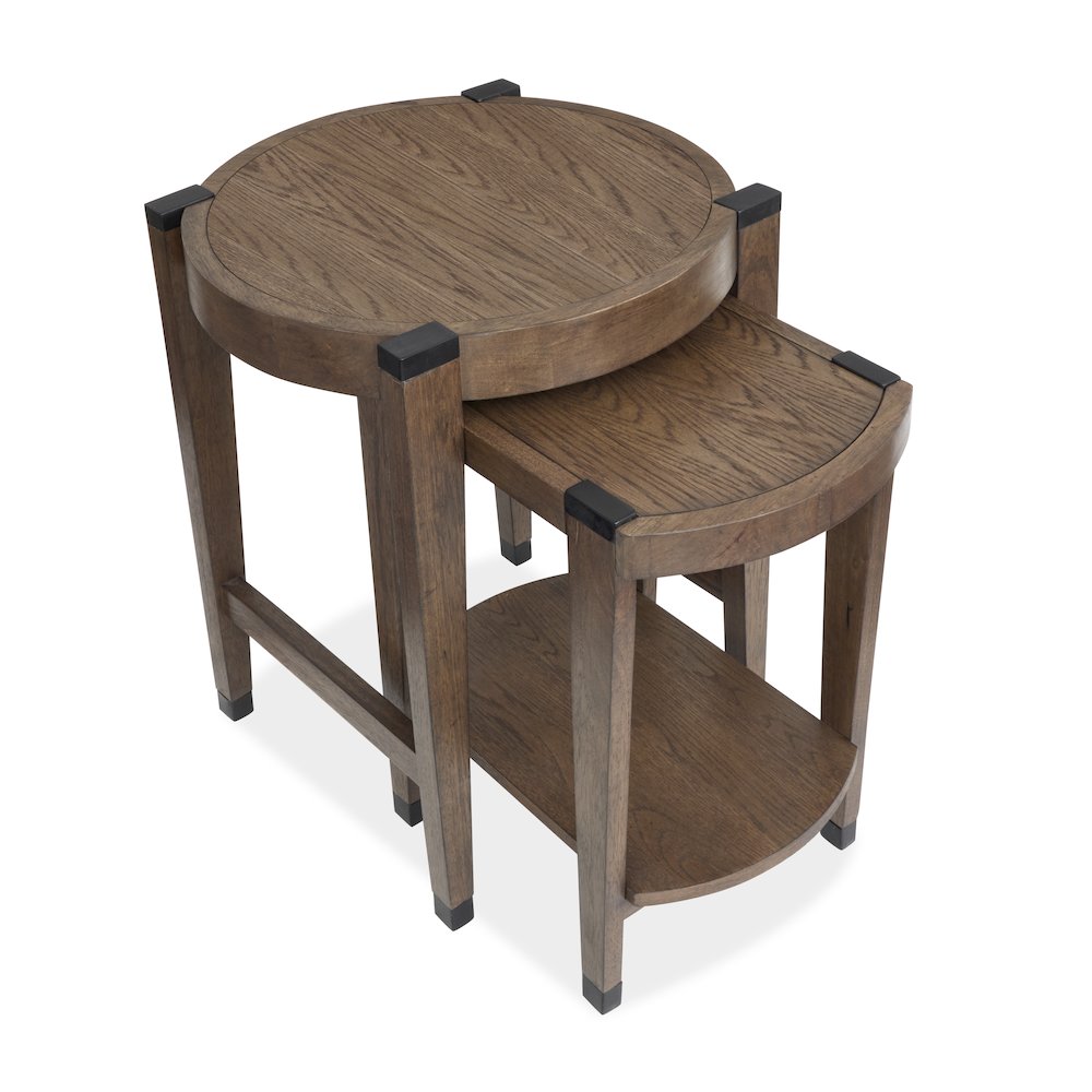 Kaysen Wallaby And Matte Black Nesting End Table. Picture 8