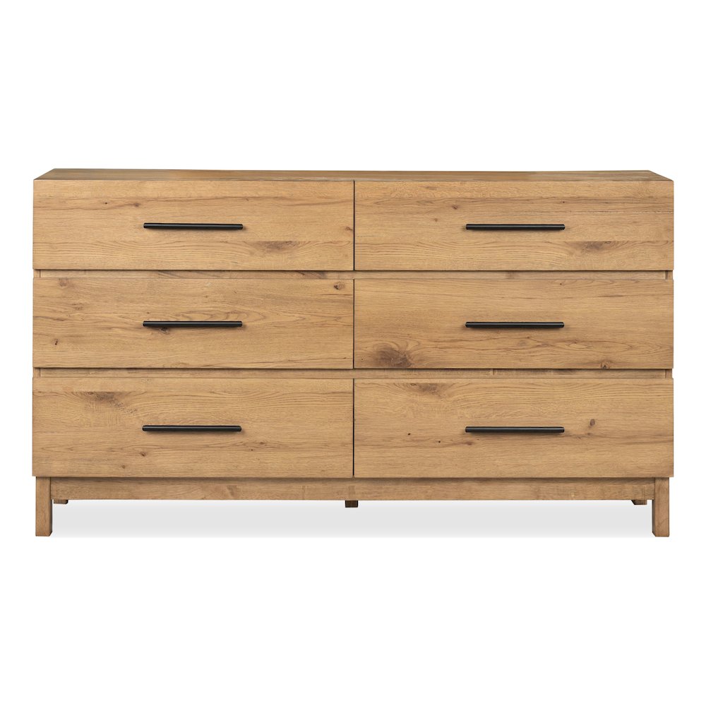 Davenport Rustic Caramel Double Drawer Dresser. Picture 2