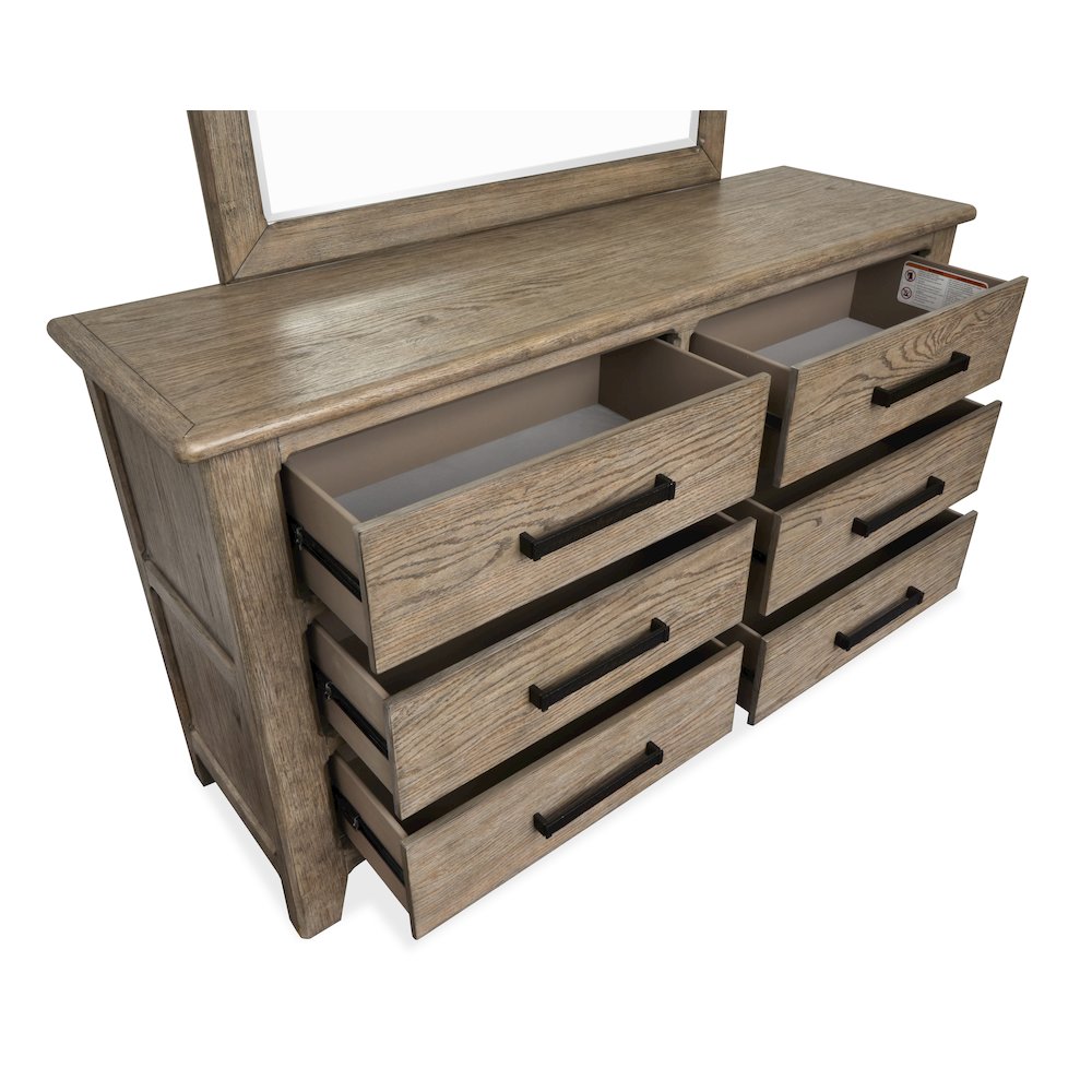Claremont Smokey Taupe Double Drawer Dresser. Picture 3
