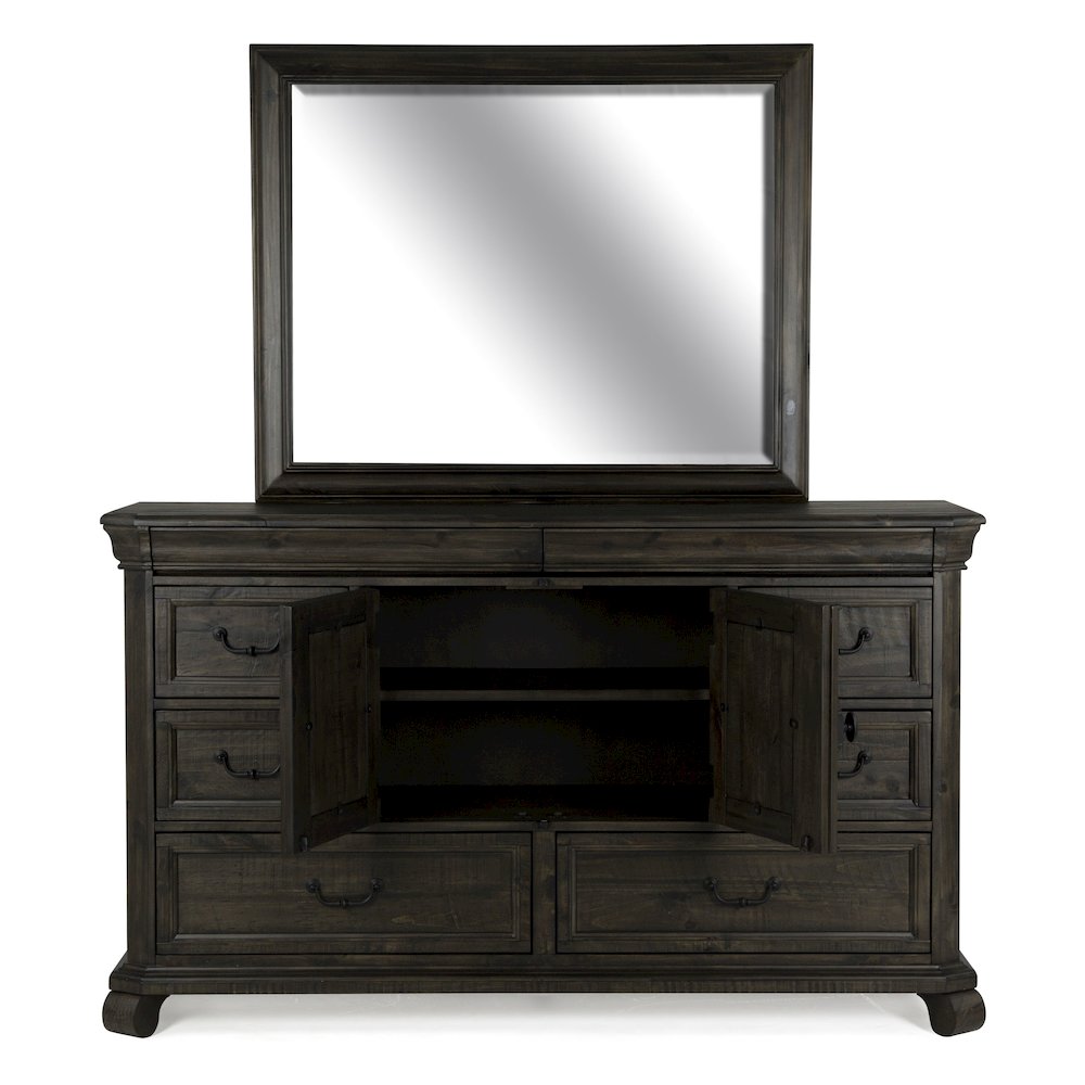 Bellamy Peppercorn Drawer Dresser With Landscape Mirror. Picture 9