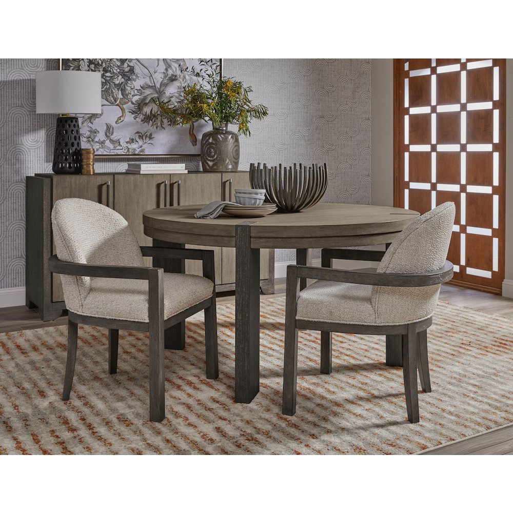 Pulaski Anderson Park Moose Trail And Frontier Brown Round Dining Table. Picture 9
