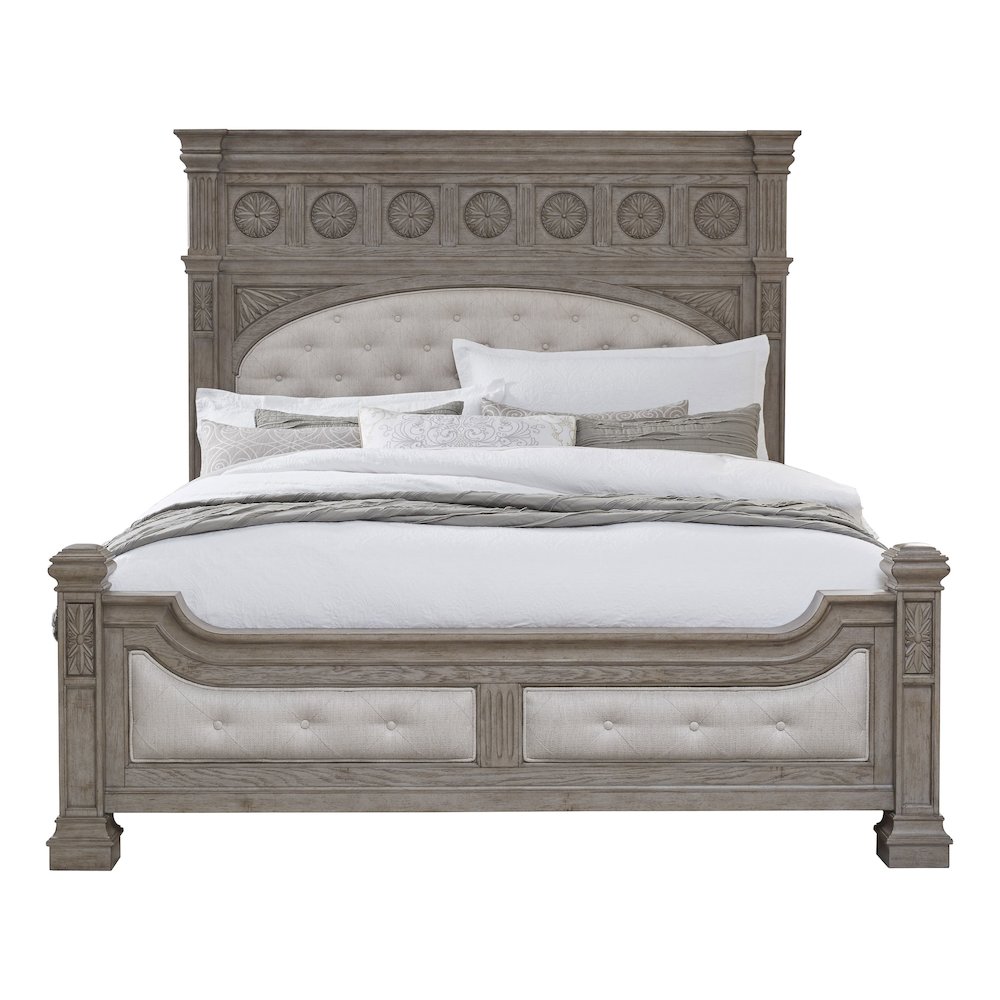 Pulaski Kingsbury French Gray Queen Panel Bed. Picture 2