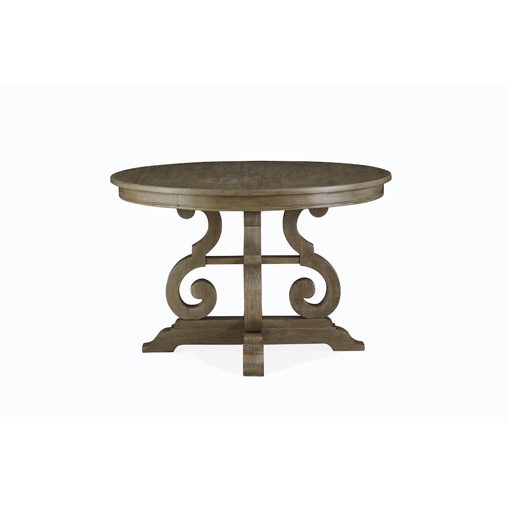 Tinley Park Dove Tail Grey 48" Round Dining Table. Picture 3