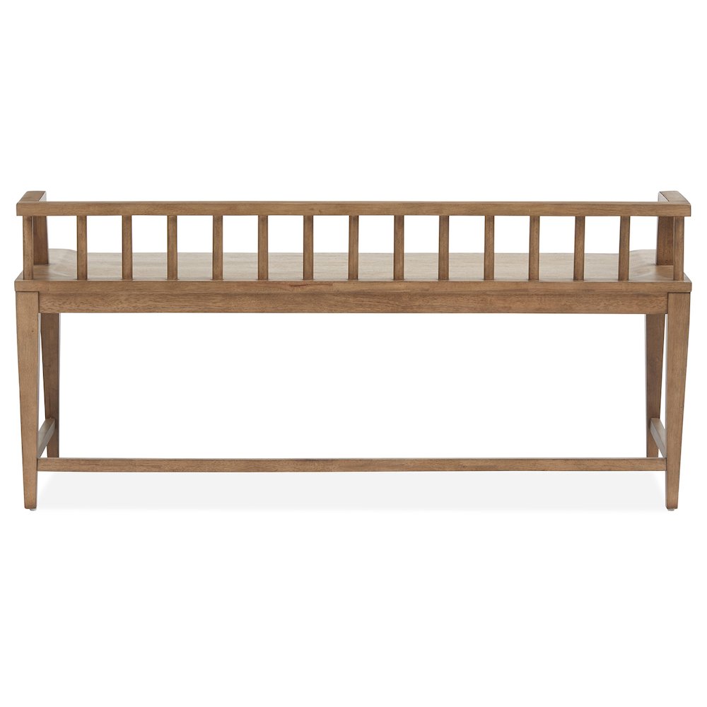 Lindon Belgian Wheat Low Back Arm Bench. Picture 5