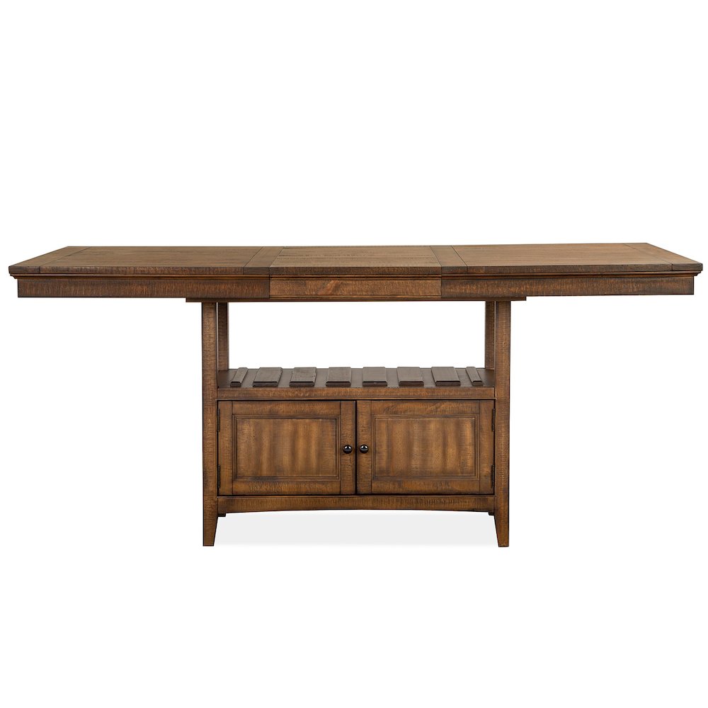 Bay Creek Toasted Nutmeg Extendable Counter Height Dining Table. Picture 5