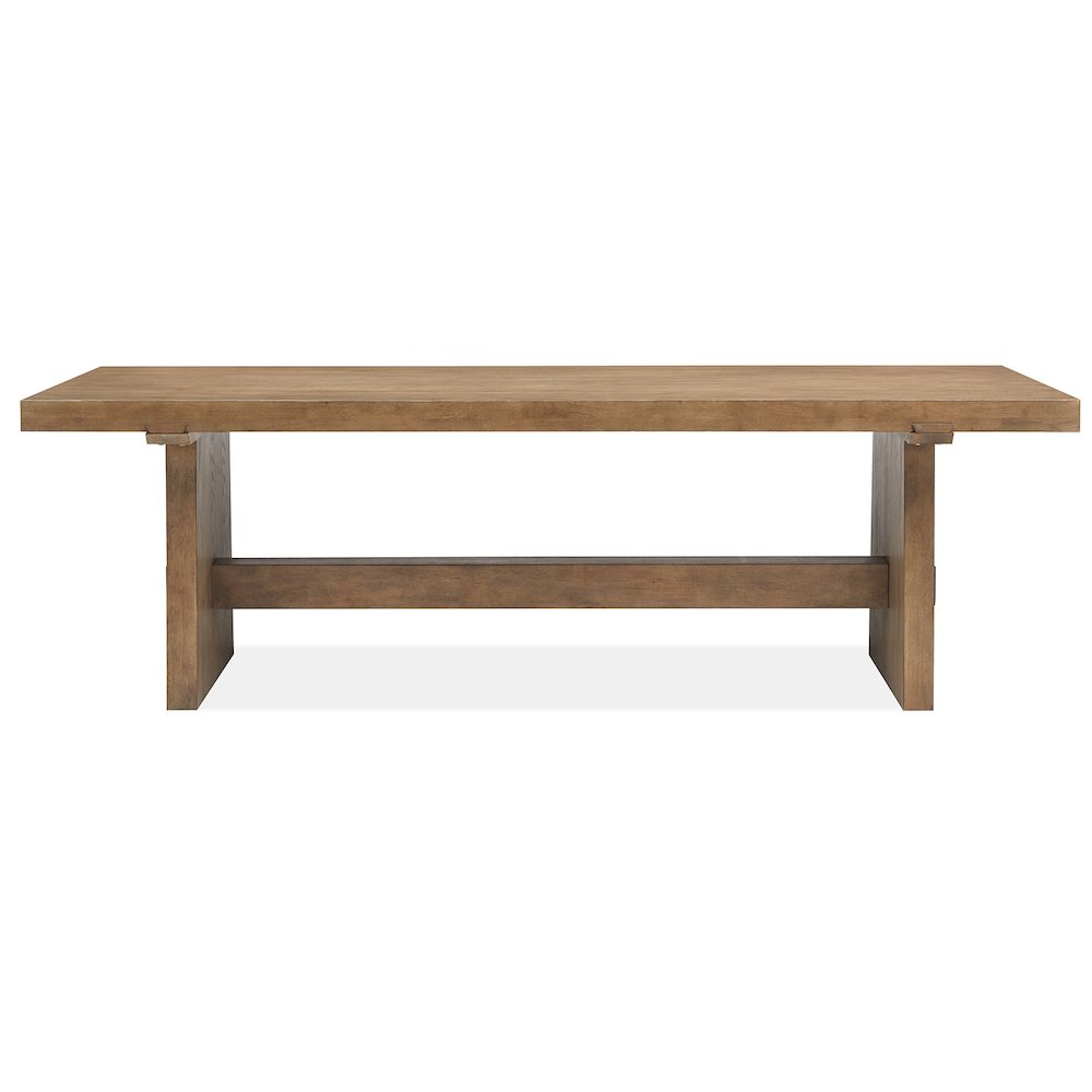 Lindon Belgian Wheat Trestle Dining Table. Picture 2