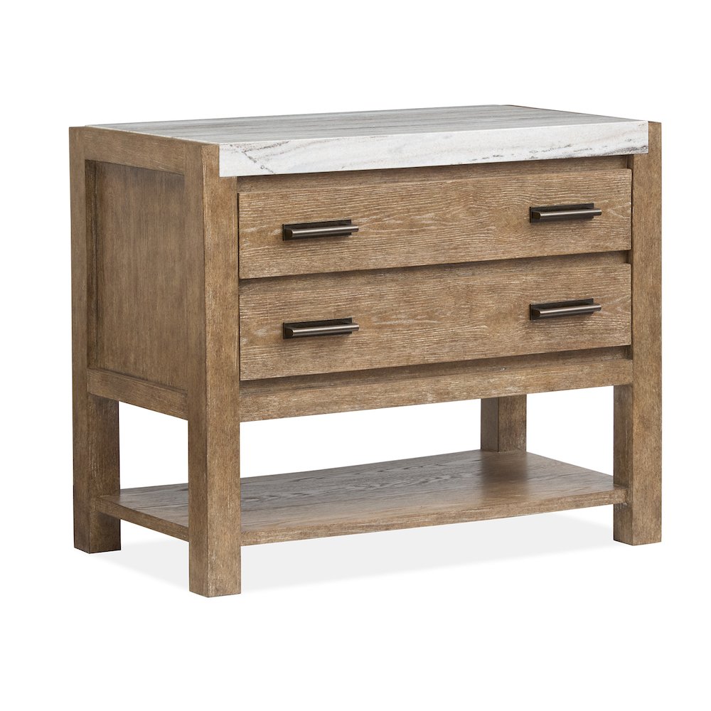 Plum Creek Sierra Brown Open Nightstand. Picture 1