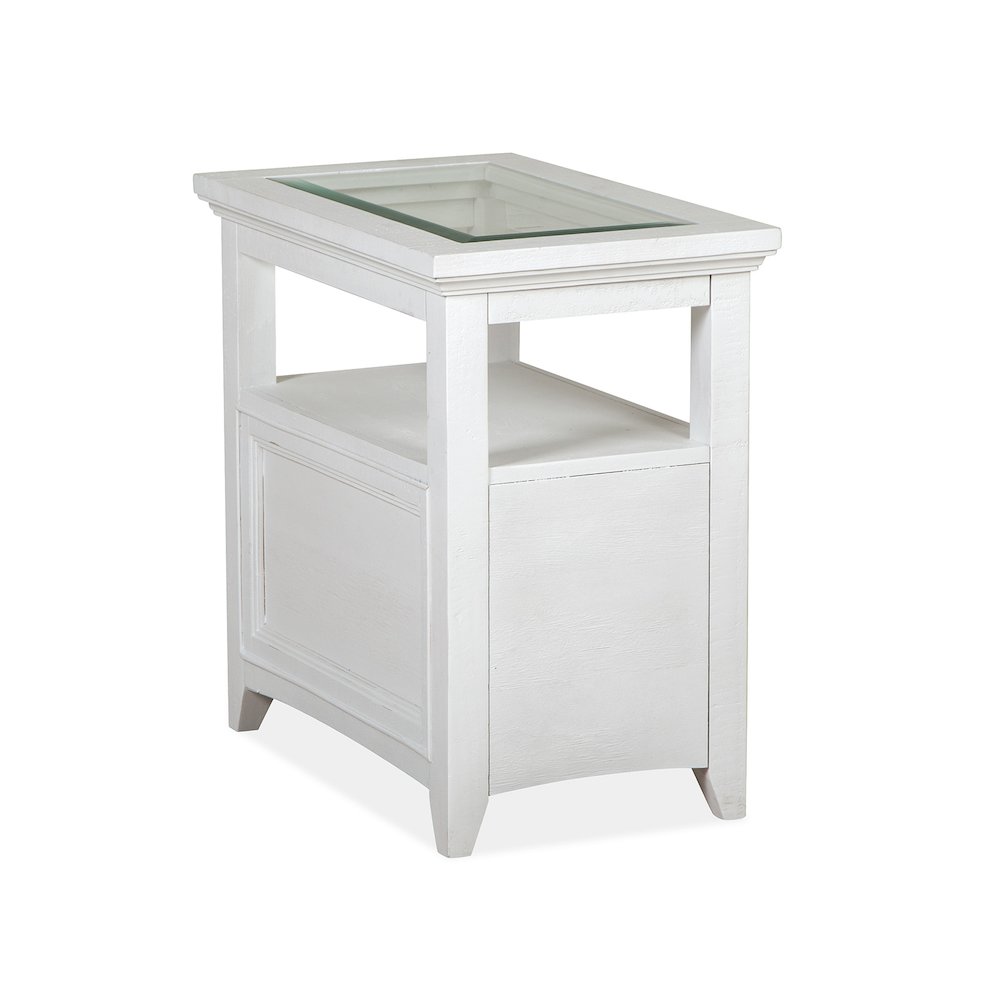 Heron Cove Chalk White Chairside End Table. Picture 4