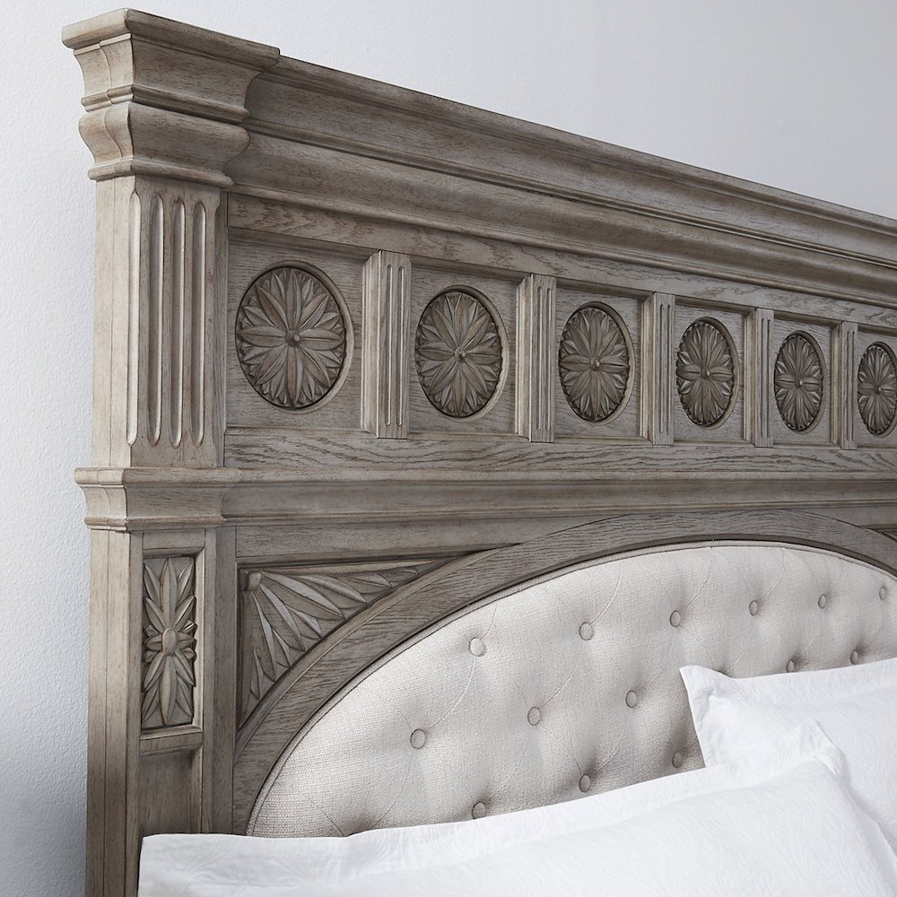 Pulaski Kingsbury French Gray Queen Panel Bed. Picture 5