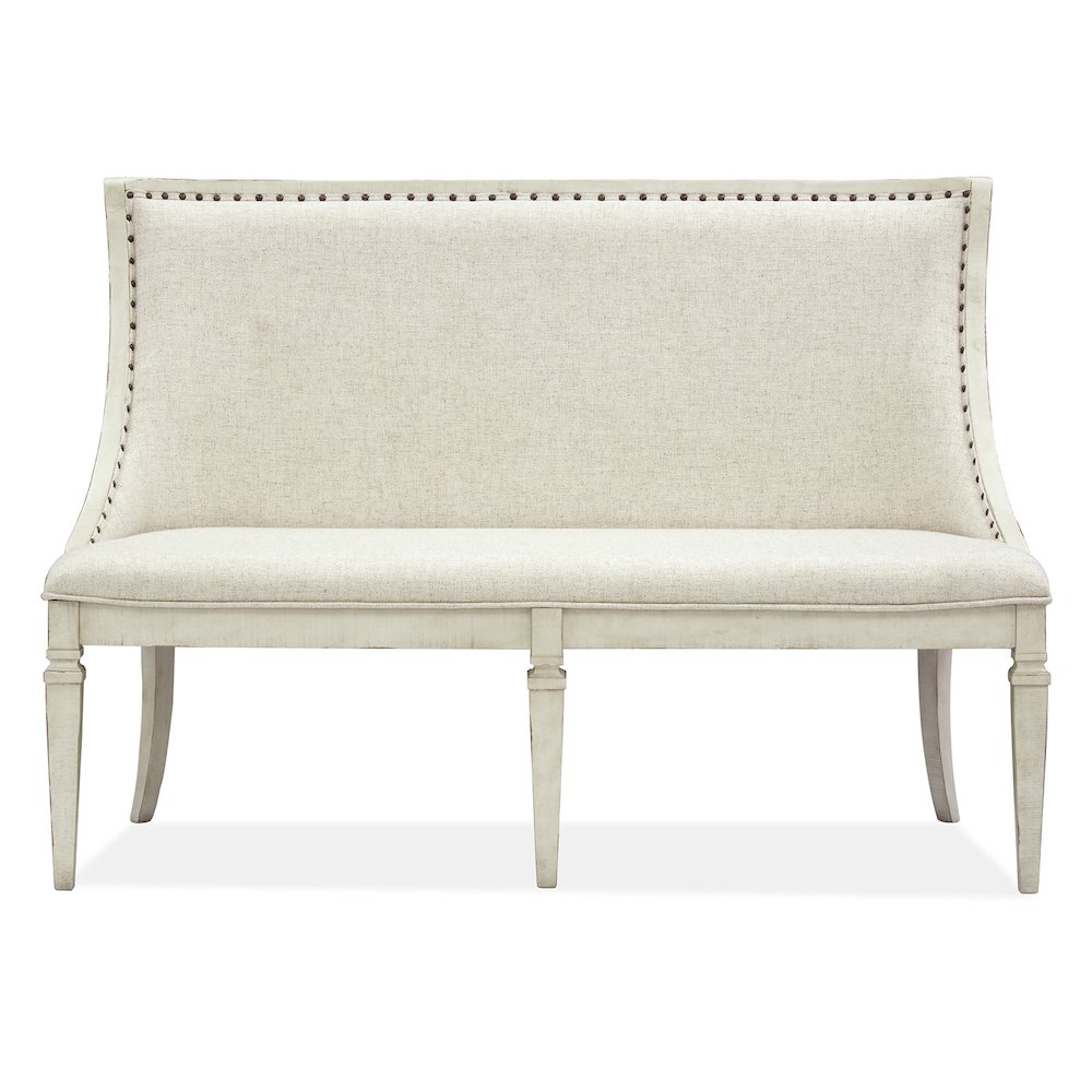 Newport Alabaster Upholstered Bench. Picture 2