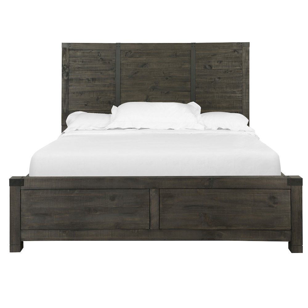 Abington Weathered Charcoal California King Panel Bed. Picture 2