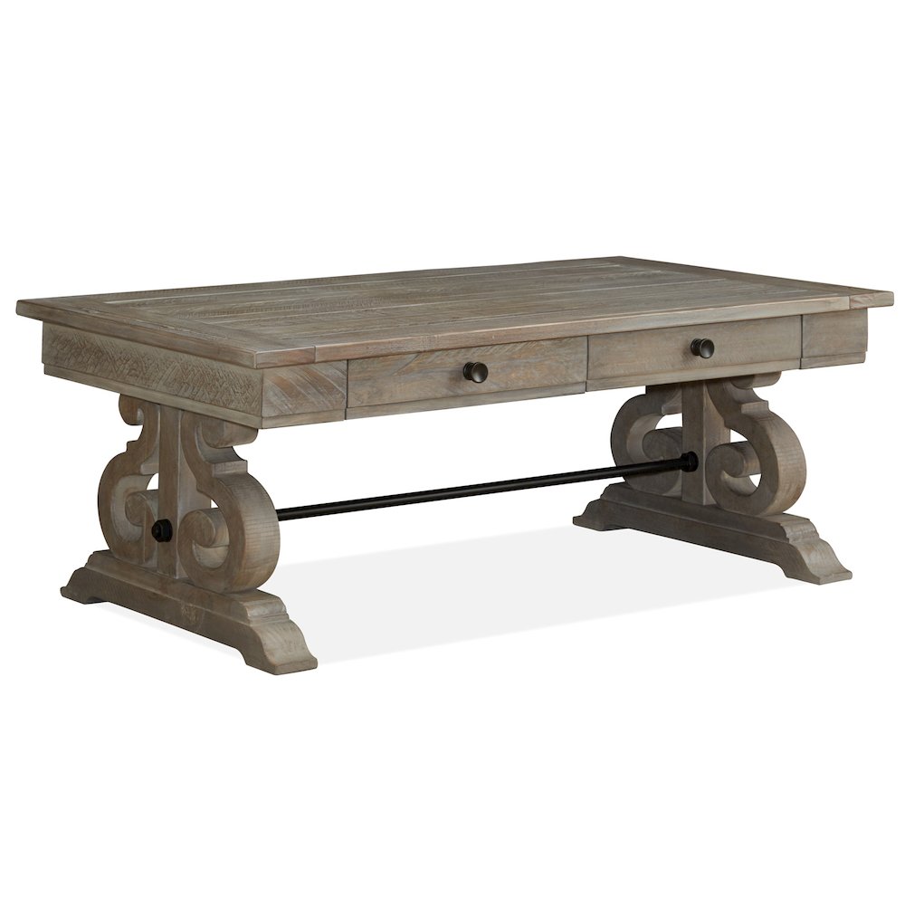 Tinley Park Dove Tail Grey Rectangular Cocktail Table. Picture 1