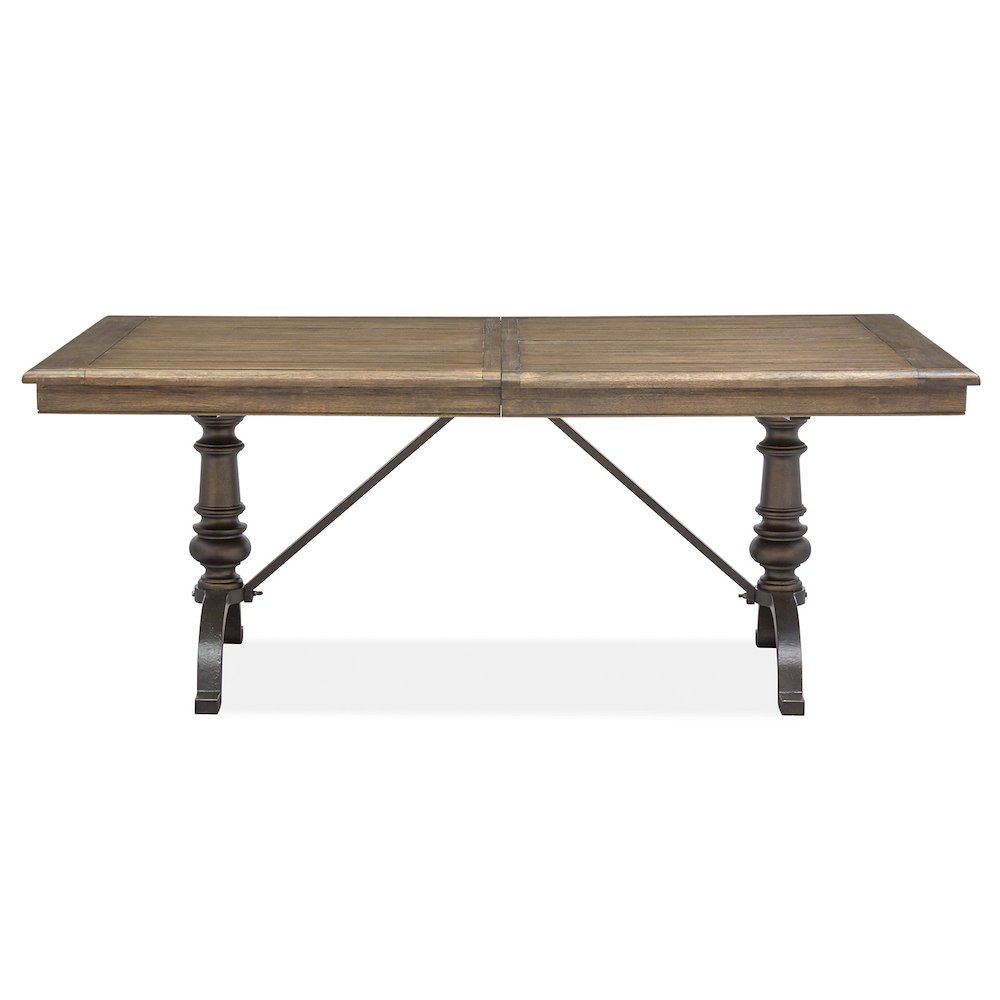 Roxbury Manor Homestead Brown Extendable Rectangular Dining Table. Picture 2