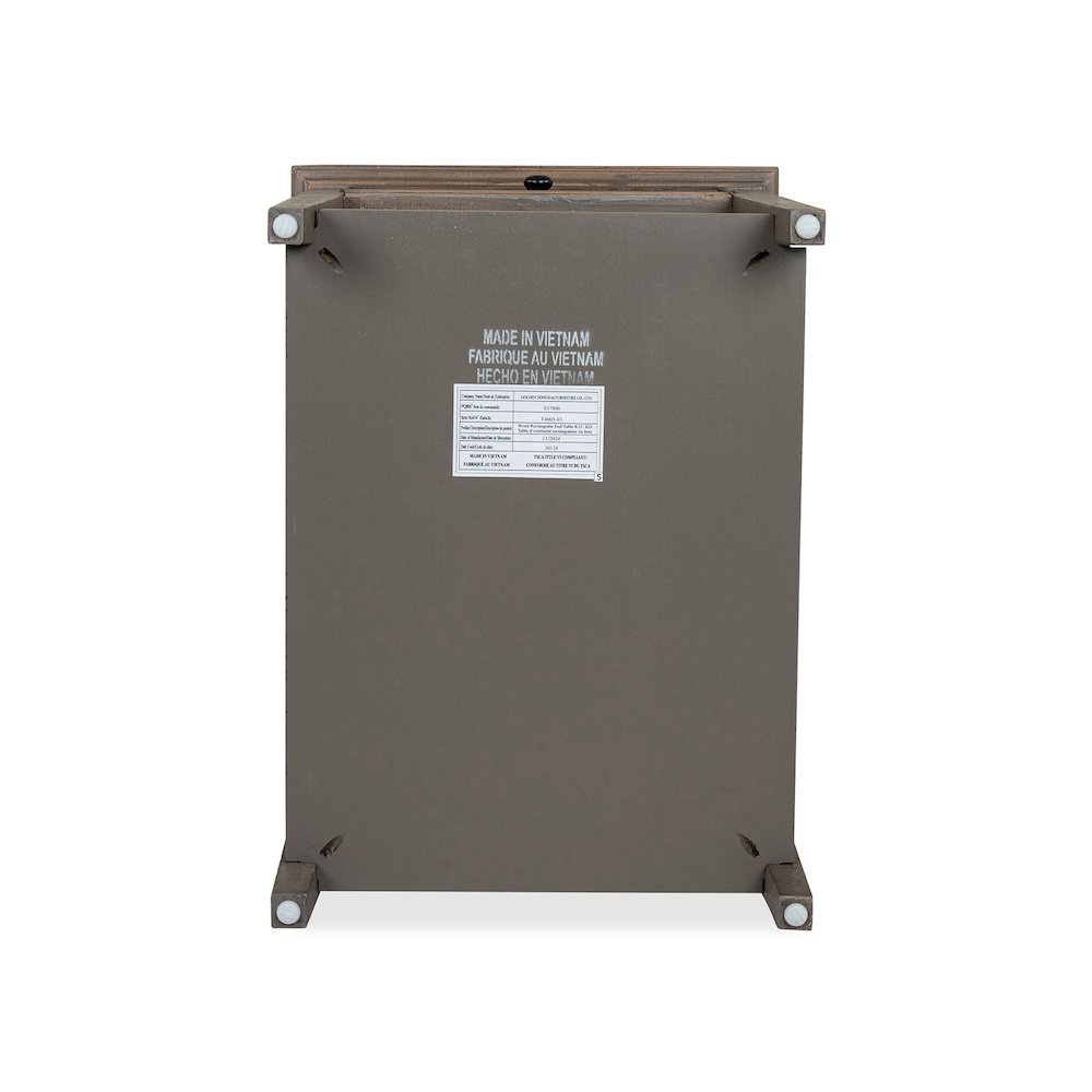 Paxton Place Dovetail Grey Rectangular End Table. Picture 6