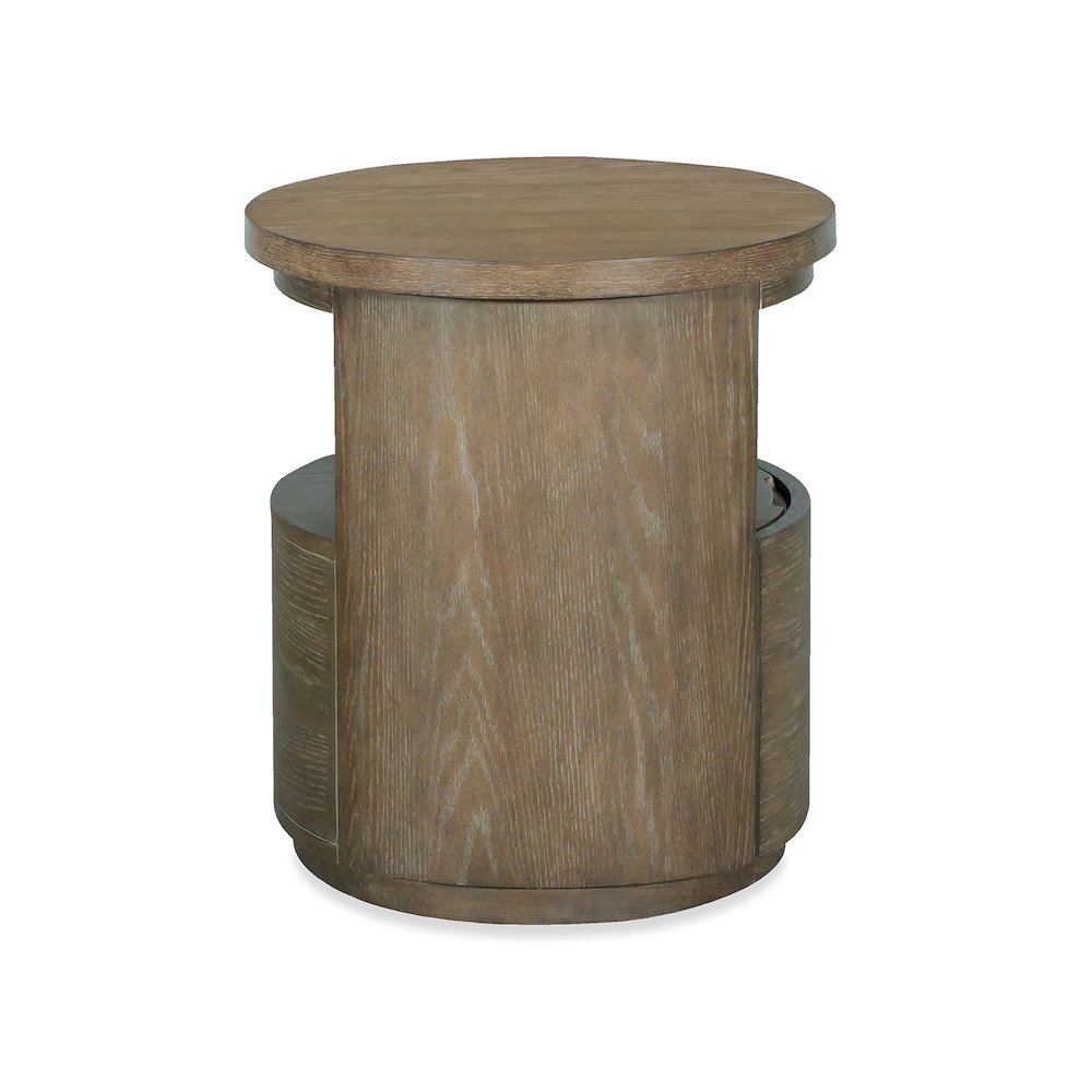 Bosley Lt. Brown Porpoise Round End Table. Picture 3