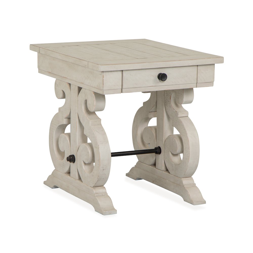 Bronwyn Alabaster Rectangular End Table. Picture 1