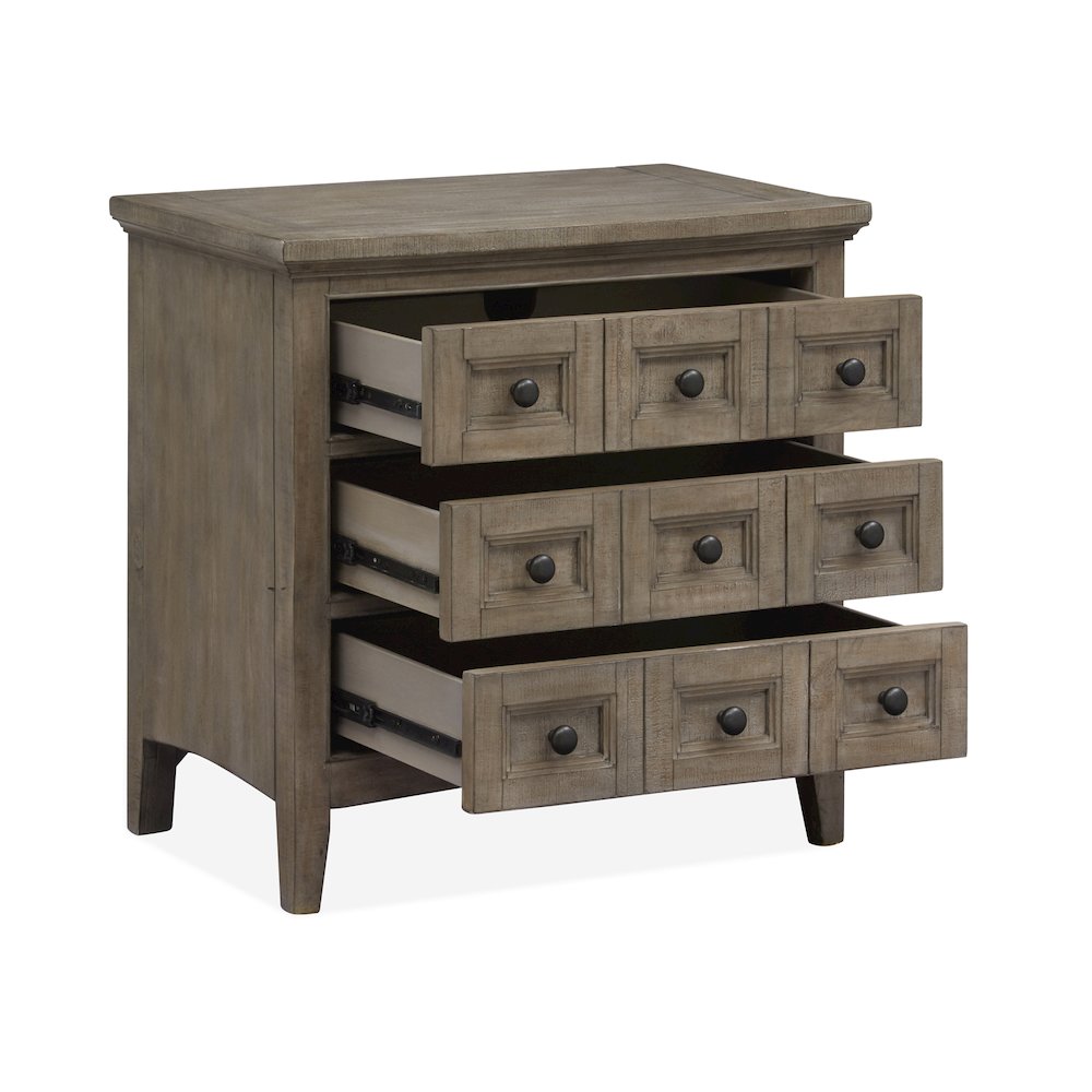 Paxton Place Dovetail Grey Drawer Nightstand. Picture 5