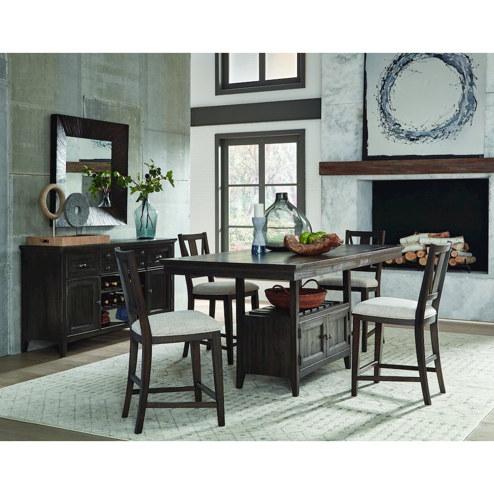 Westley Falls Graphite Extendable Counter Height Dining Table. Picture 4
