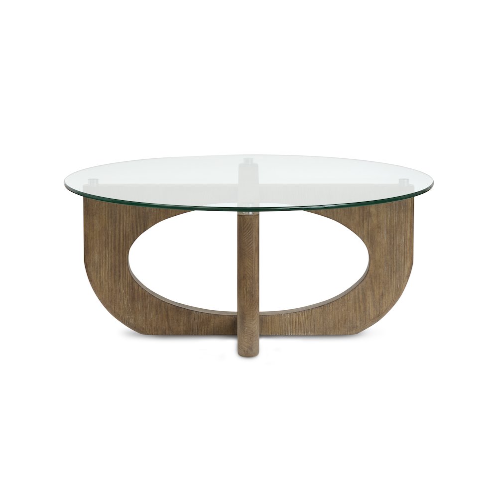 Lainey Almond Round Cocktail Table. Picture 3