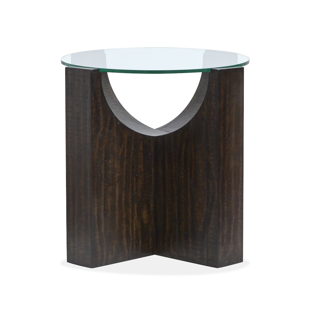 Beckham Rustic Tavern Round Accent Table. Picture 3
