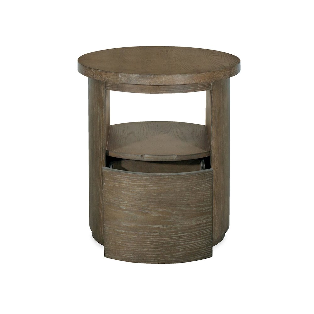 Bosley Lt. Brown Porpoise Round End Table. Picture 6