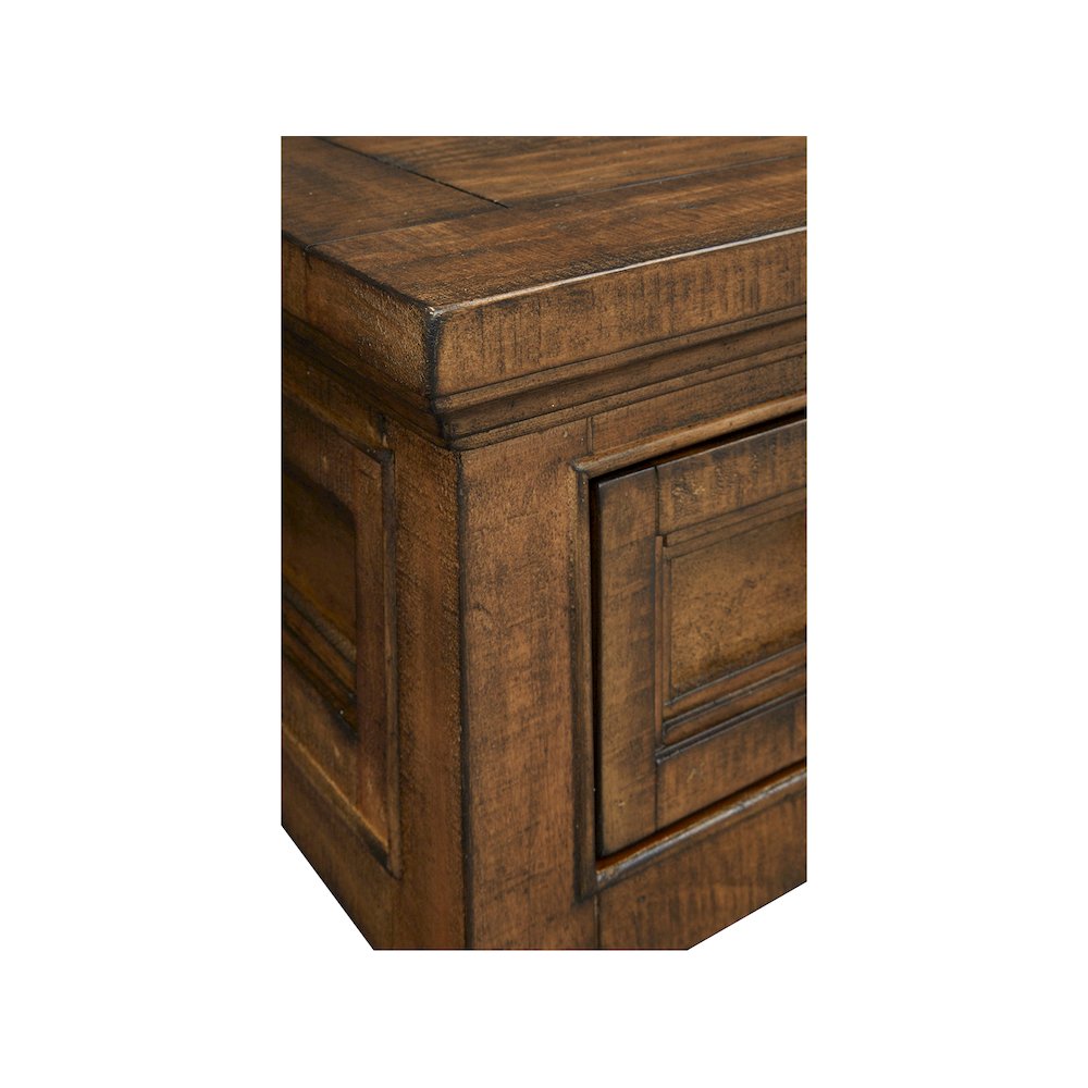 Bay Creek Toasted Nutmeg Rectangular Cocktail Table With Casters. Picture 9