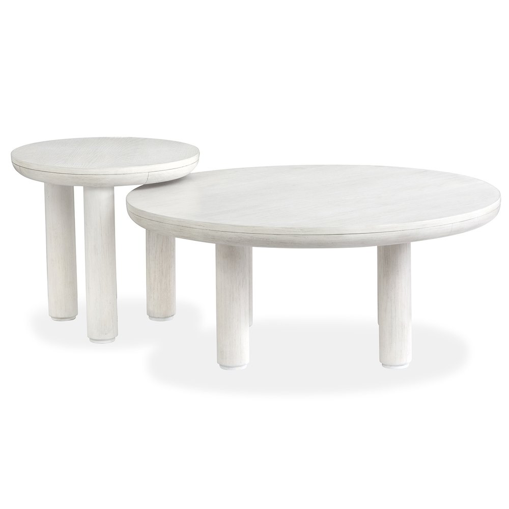 Sunset Cove Moonlight Pearl Nesting Cocktail Table With Casters. Picture 6
