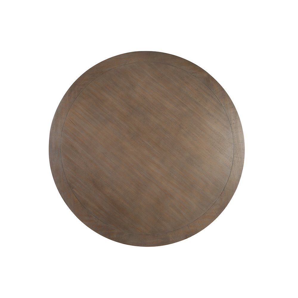 Paxton Place Dovetail Grey 52" Round Dining Table. Picture 3