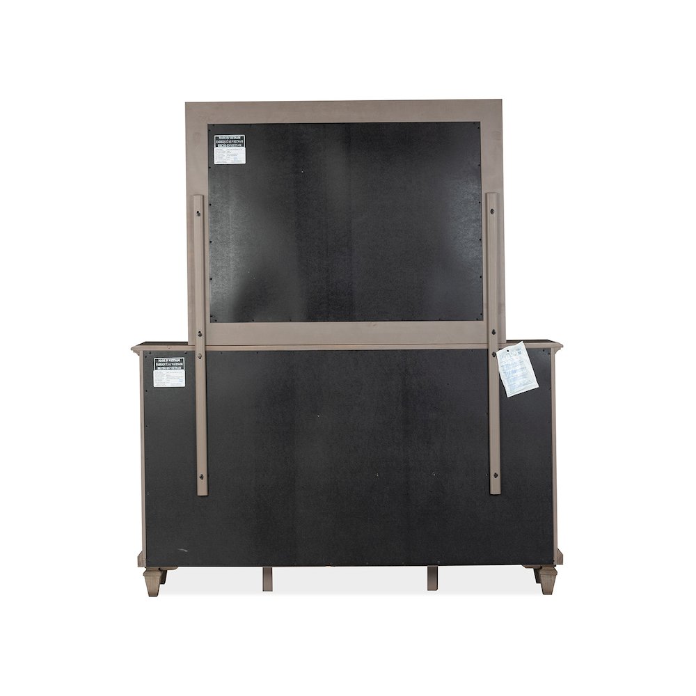 Lancaster Dovetail Grey Drawer Dresser With Landscape Mirror. Picture 3