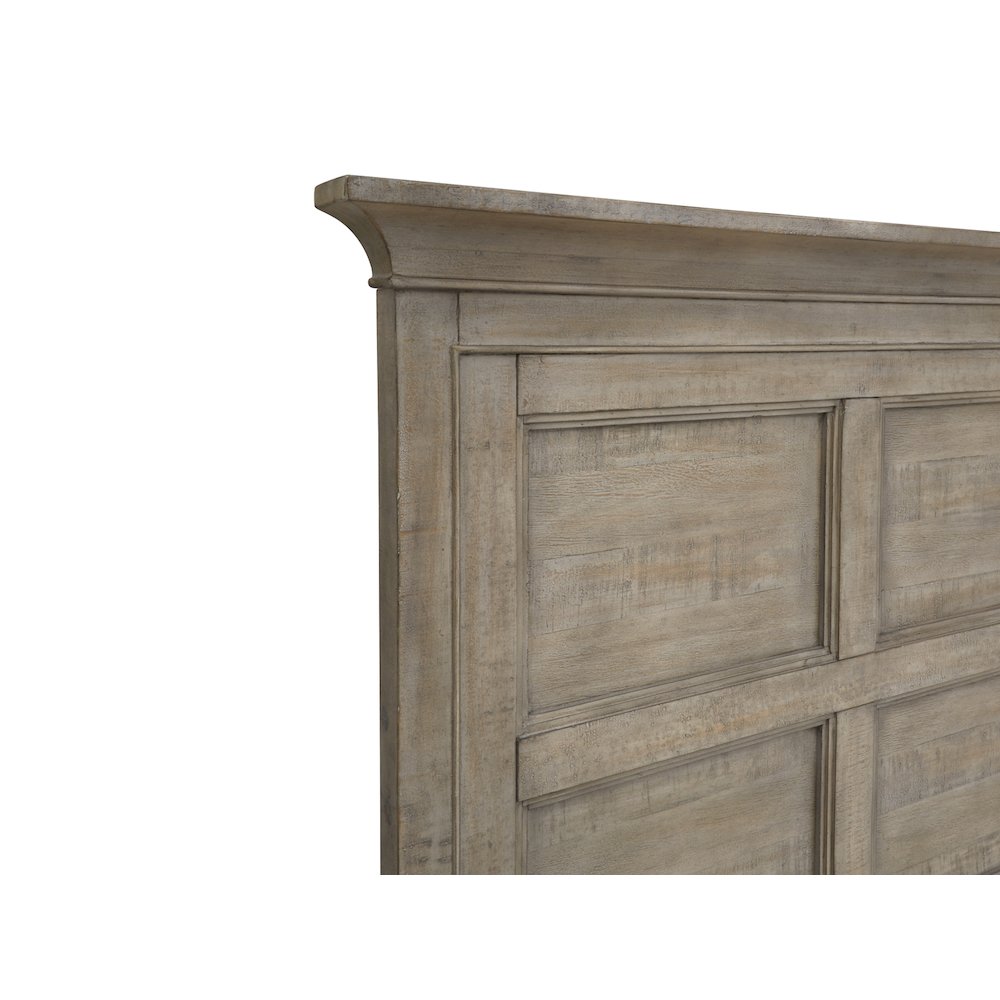 Paxton Place Dovetail Grey Queen Panel Bed. Picture 4