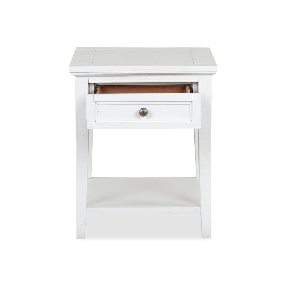 Heron Cove Chalk White Rectangular End Table. Picture 7