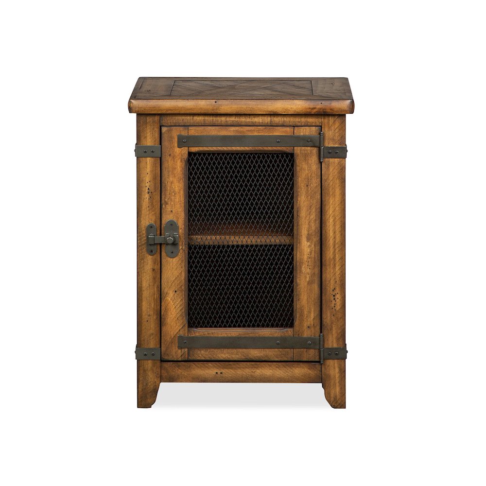 Chesterfield Farmhouse Timber Chairside End Table. Picture 2