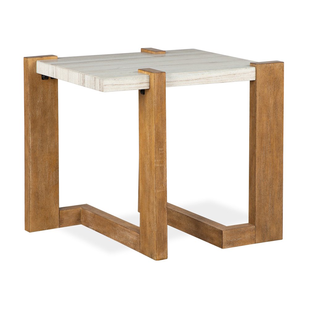 Carrington Honey Wheat Rectangular End Table. Picture 1
