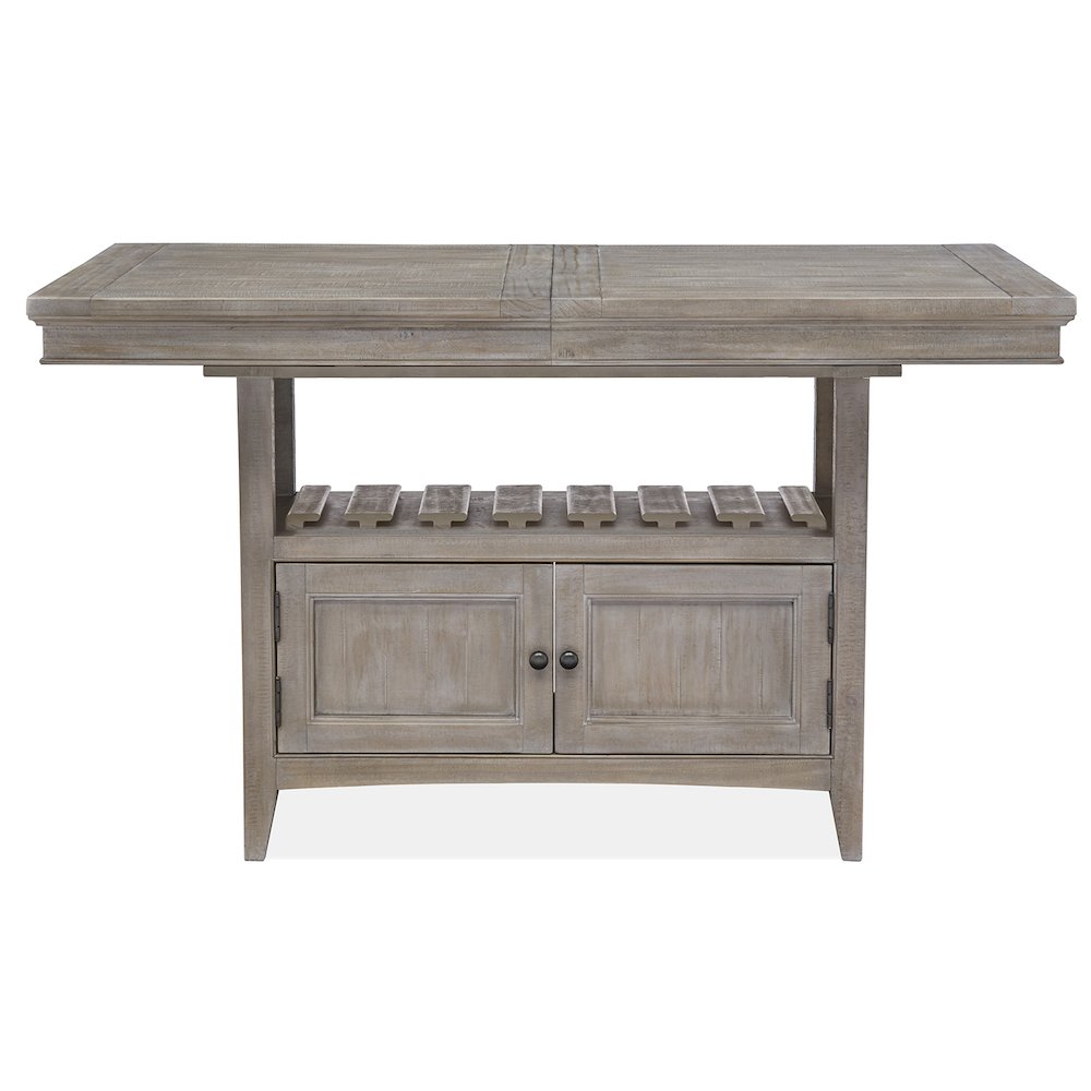 Paxton Place Dovetail Grey Extendable Counter Height Dining Table. Picture 5