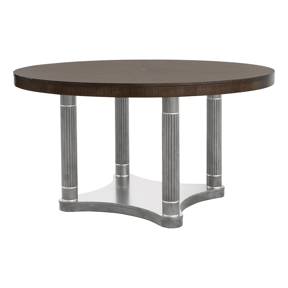 Pulaski Asher Park Piano Brown Round Dining Table Top. Picture 1