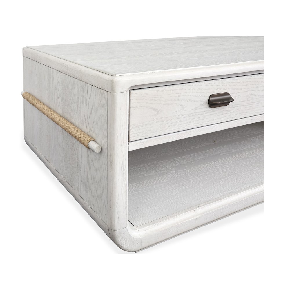 Sunset Cove Moonlight Pearl Rectangular Cocktail Table With Casters. Picture 10