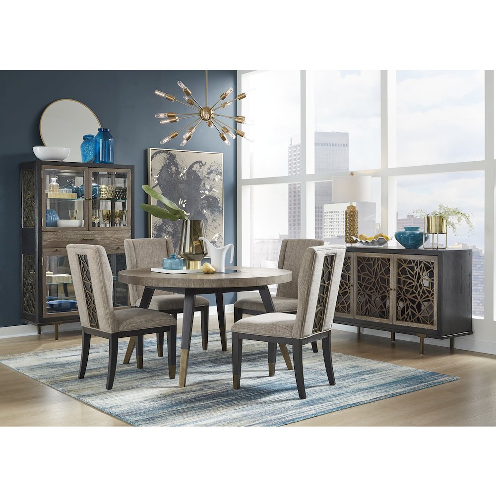 Ryker Nocturn Black And Coventry Grey Display Cabinet. Picture 9