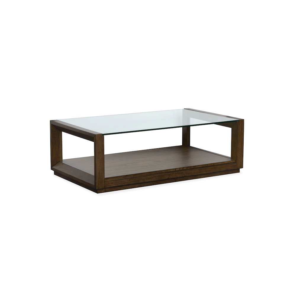 Sebastian Cinnamon Rectangular Cocktail Table With Casters. Picture 1