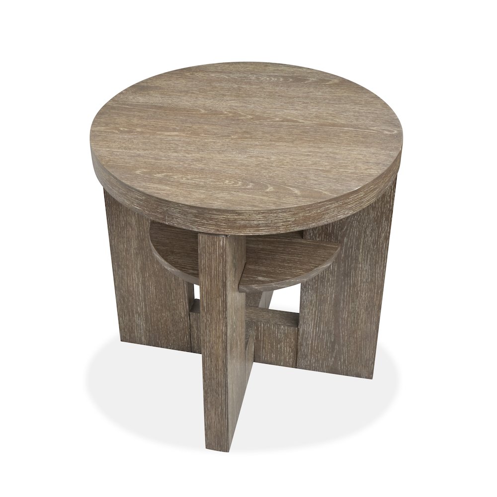 Conway Spiced Brown Round End Table. Picture 2