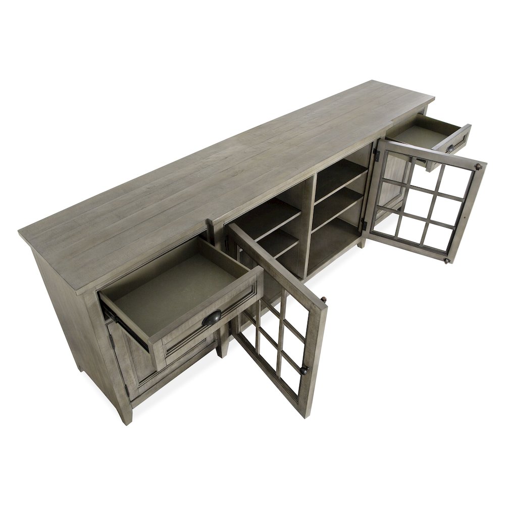 Paxton Place Dovetail Grey 90" Console. Picture 5