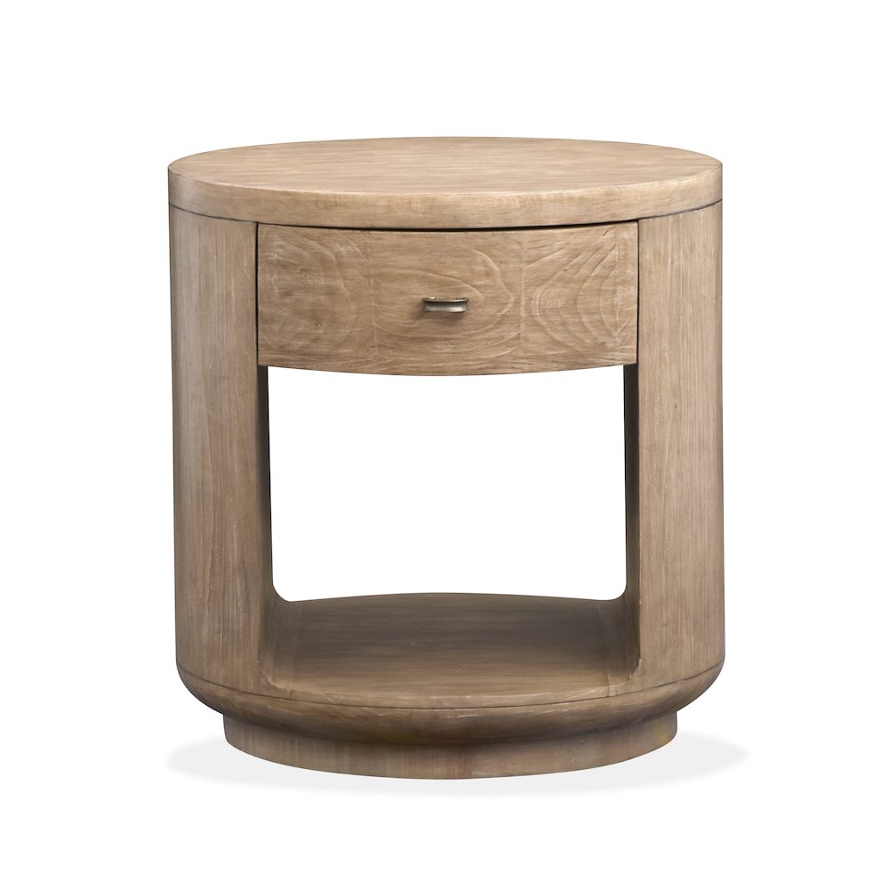 Sanford Chateau Brown Round End Table. Picture 7