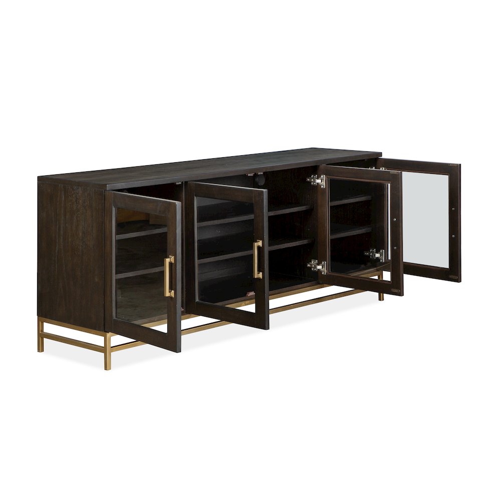 Lindon Coffee Bean Dark Small Console. Picture 4