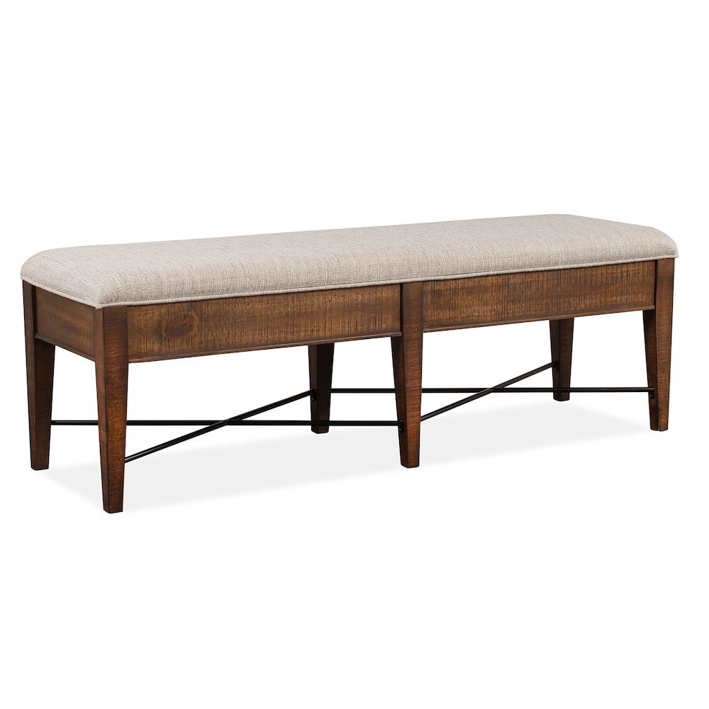 Bay Creek Toasted Nutmeg Upholstered Bench. Picture 5
