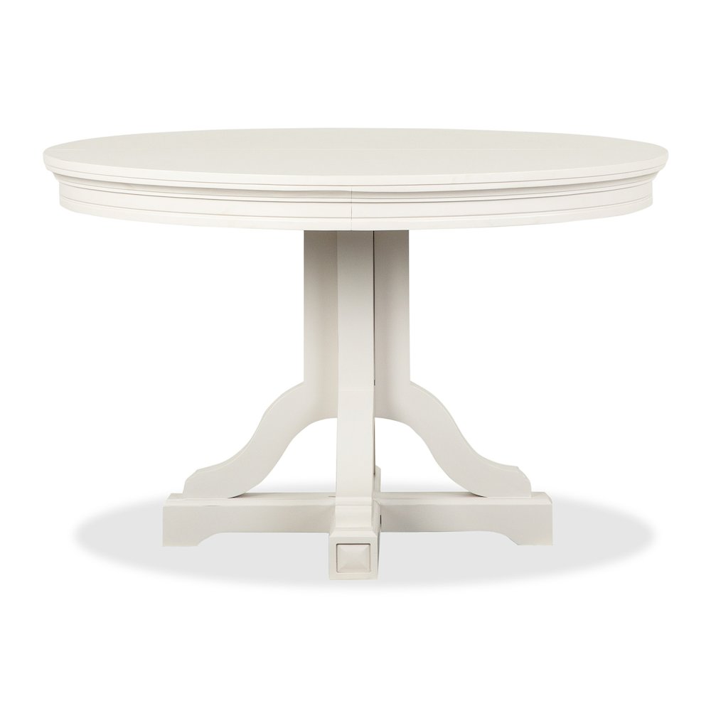 Willowbrook Egg Shell White Extendable 48" Round Dining Table. Picture 6