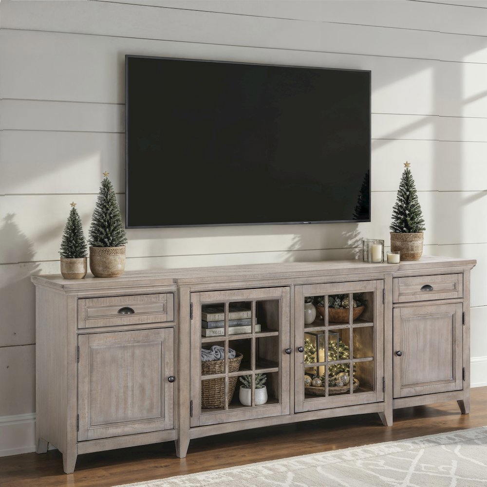 Paxton Place Dovetail Grey 90" Console. Picture 8
